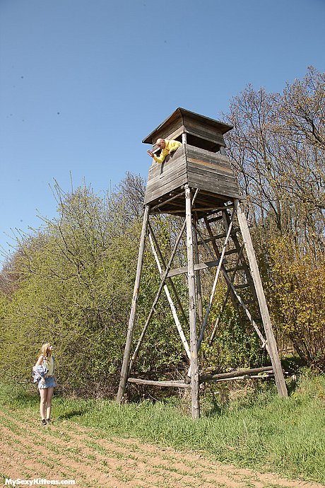 Forest Ranger spies a teenie cutie on path and sinks his meat in her tight snatch - Image 1 of 11  in Outdoor category   featuring Abigaile Johnson 