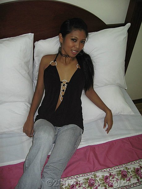 Skinny chinese babe Miles Domingo strips nude & shows her shaved cunt up close - Image 4 of 21  in Pussy category   featuring Miles Domingo 