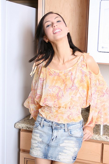 Adorable girl girl broad with tiny titties Katie Reynolds rubs her clit after stripping - Image 1 of 21  in Dildo category   featuring Katie Reynolds