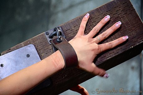 Nude ginger Rain DeGrey has titties & arms brutally bound for forced fellatio - Image 10 of 16  in Close Up category   featuring Rain Degrey 