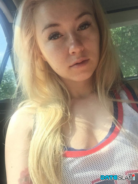 Gorgeous blondy slut Misha Cross takes a selfie fully clothed and stark naked - #179090
