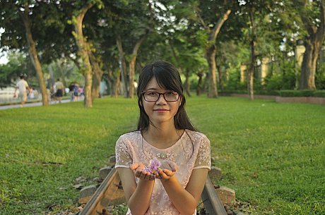 Beautiful chinese bitches posing in their charming delicious dresses on the railroad - Image 5 of 21  in Sexy category  