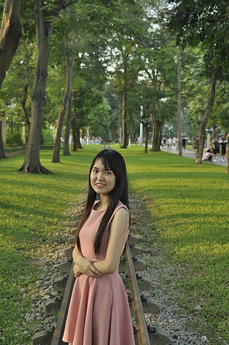 Beautiful chinese bitches posing in their charming delicious dresses on the railroad - Image 10 of 21  in Sexy category  