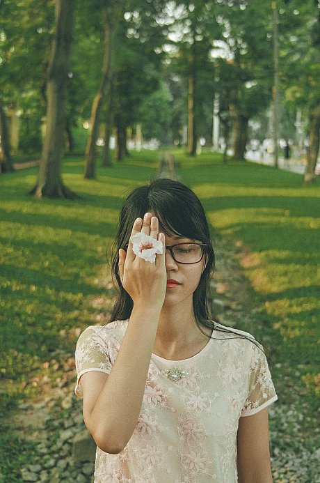 Beautiful chinese bitches posing in their charming delicious dresses on the railroad - Image 12 of 21  in Sexy category  