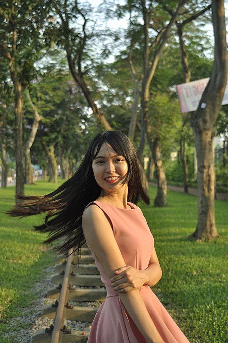 Beautiful chinese bitches posing in their charming delicious dresses on the railroad - Image 18 of 21  in Sexy category  