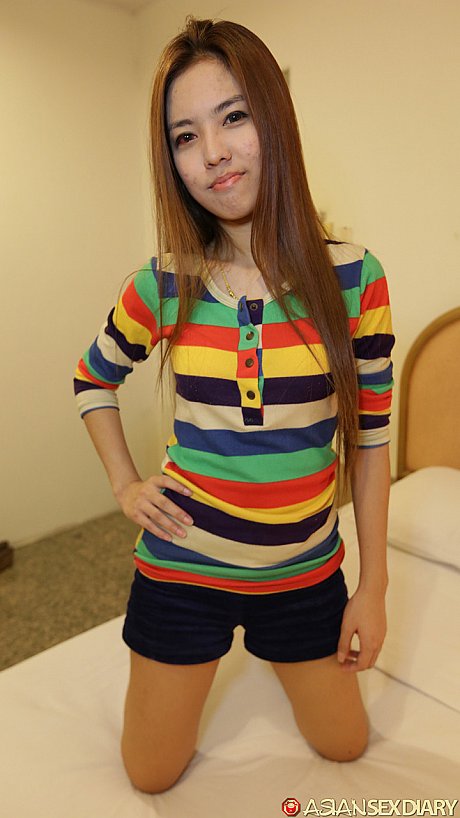 Petite asian babe Ping C shows her round ass & hairy vagina before fucking - Image 4 of 21  in Amateur category   featuring Ping C 