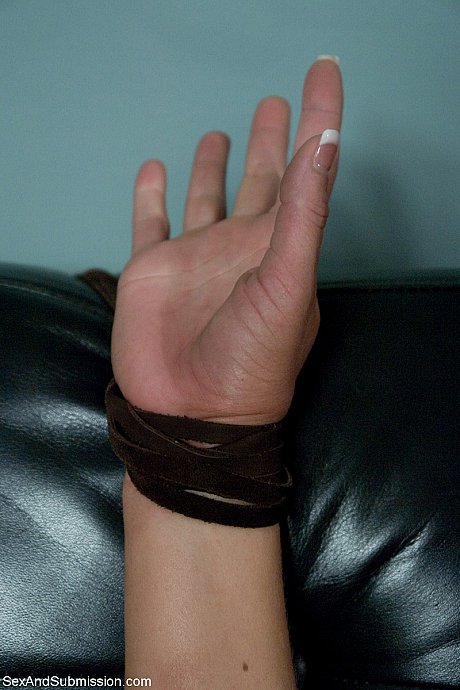 Ball-gagged and tied-up MILF Mellanie Monroe gets covered in hot wax & boned - Image 2 of 21  in MILF category   featuring James Deen, Mellanie Monroe 