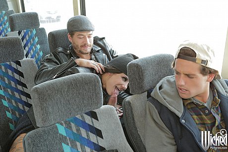 Inked bitch Bonnie Rotten gets brutally boned by a horny passenger on the bus - Image 11 of 20  in Spreading category   featuring Xander Corvus, Bonnie Rotten 