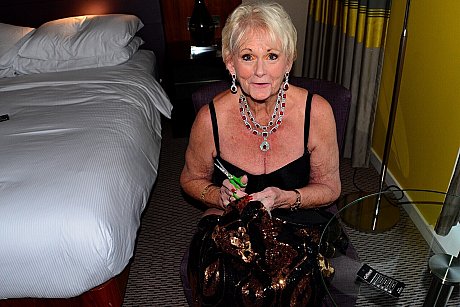 Mature yellow-haired Sparkle gets totally undressed before wearing a ebony dress - Image 3 of 16  in Skirt category   featuring Sparkle 