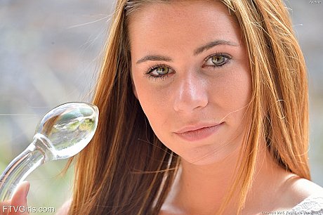 Attractive teenie chick girlfriend girl works her pierced pink snatch over with collection of sex toys - Image 15 of 15  in Dildo category   featuring Aveline Kristie 