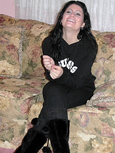 Brunette amateur redhead strips undressed and plays with her shaved twat - Image 2 of 20  in Pussy category   featuring Ginger 