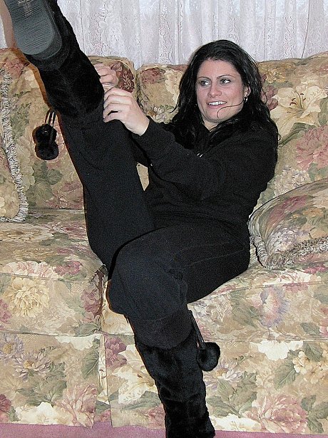 Brunette amateur redhead strips undressed and plays with her shaved twat - Image 5 of 20  in Pussy category   featuring Ginger 