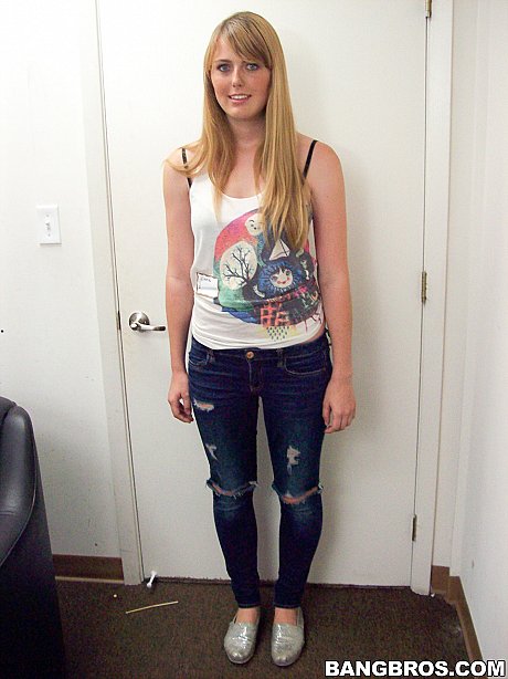 Yellow-haired newbie Emma Ash strips nude at the casting and shows her cute tasty body - Image 1 of 20  in Amateur category   featuring Emma Ash 