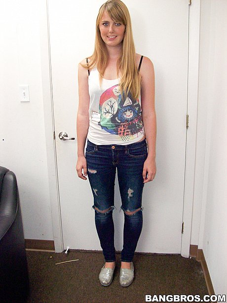 Yellow-haired newbie Emma Ash strips nude at the casting and shows her cute tasty body - Image 4 of 20  in Amateur category   featuring Emma Ash 