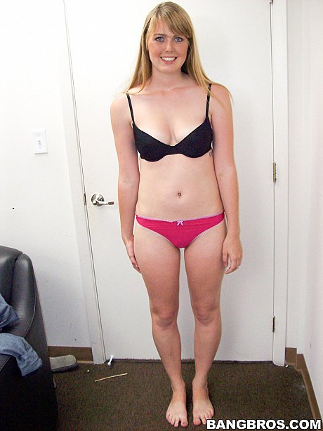 Yellow-haired newbie Emma Ash strips nude at the casting and shows her cute tasty body - Image 9 of 20  in Amateur category   featuring Emma Ash 