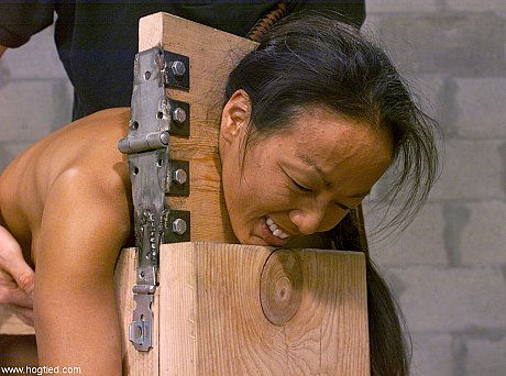 Nude brunette in bondage Kelana gets a flogging during a submission training - Image 2 of 11  in Legs category   featuring Kelana 