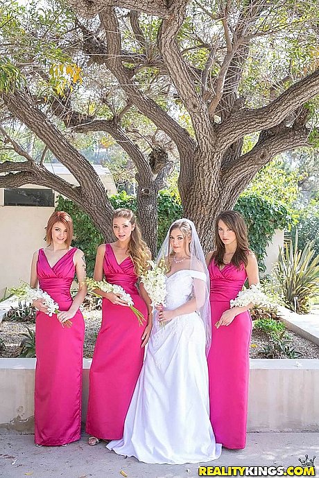 Lesbian sluts in bridesmaids uniform flash hot booty in undressed upskirt in the park - Image 1 of 11  in Lesbian category   featuring Malena Morgan, Bree Daniels, Jessie Andrews, Aurielee Summers 
