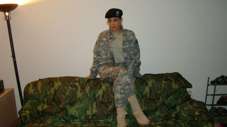 Hot military bitch girl lady peels off her combat uniform to tease nude in her panties - #96905