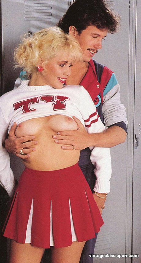 Nasty schoolgirls share a huge cock in a kinky debauchery in the locker room - Image 2 of 19  in Pussy category   featuring Tom Byron, Dana Lynn 
