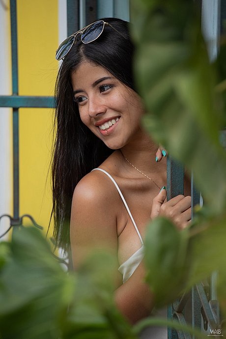 Stunning pretty hispanic with a leg tattoo Iris Lucky presents her huge tits & masturbates - Image 2 of 20  in Model category   featuring Iris Lucky 