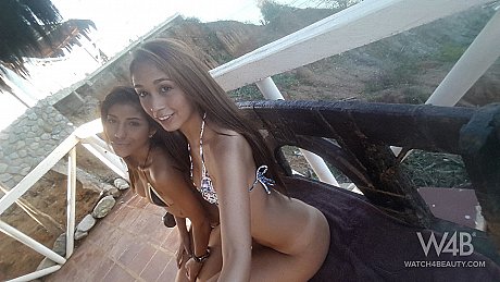 Venezuelan skanks Anastasia & Lola Banny taking outdoor selfies in sweet bikinis - Image 5 of 20  in Outdoor category   featuring Lola Banny, Anastasia Delgado 