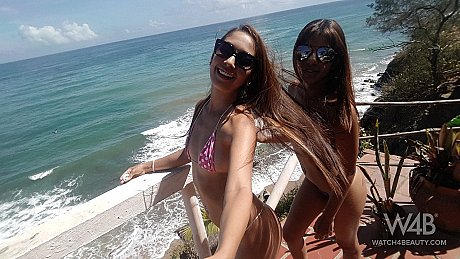 Venezuelan skanks Anastasia & Lola Banny taking outdoor selfies in sweet bikinis - Image 12 of 20  in Outdoor category   featuring Lola Banny, Anastasia Delgado 