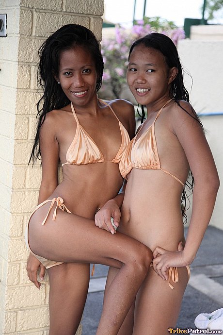 Stunning Filipinas Jeremay & Mayka sharing a wide boner in a POV 3some