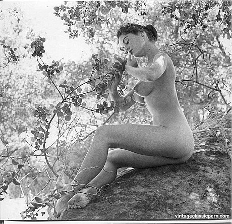 Vintage pornstar with nice enormous boobies poses nude and in hot leggings - Image 6 of 18  in Ass category   featuring Marguerite Empey 