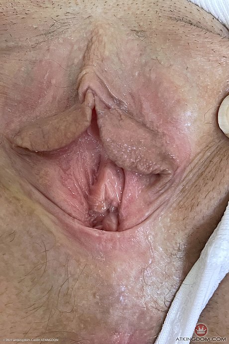 Fine babe Jackie Hoff shows her shaved pussy & her gaping anus up close - Image 13 of 20  in Pussy category   featuring Jackie Hoff 
