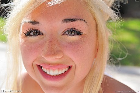 Long legged yellow-haired lady gf woman in bikini showing nice butt & perky titties by the pool - Image 6 of 15  in Close Up category   featuring Jayde 