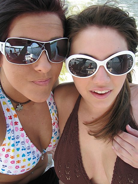 Kinky teens with giant titties flaunt their curves and butts on a boat - Image 10 of 20  in Outdoor category  