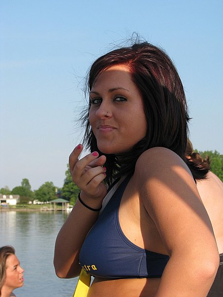 Kinky teens with giant titties flaunt their curves and butts on a boat - Image 15 of 20  in Outdoor category  