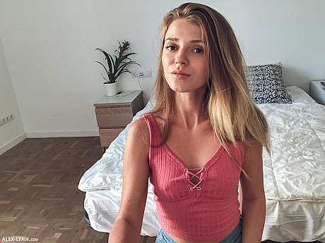Russian spinner Kalisy uses a selfie stick for taking undressed selfies - Image 1 of 16  in Model category   featuring Kalisy 