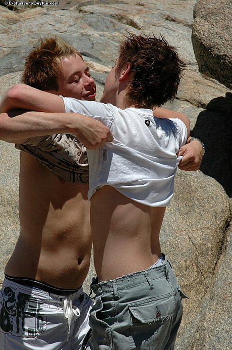 Gay boys Brad & Shayne indulge in hot oral action while swimming in a river - Image 11 of 21  in Gay category  