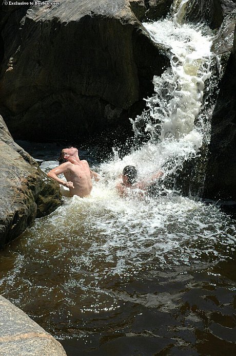 Gay boys Brad & Shayne indulge in hot oral action while swimming in a river - Image 17 of 21  in Gay category  
