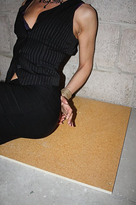 Bound and gagged MILF Eve struggles to free herself on the basement floor - Image 9 of 21  in Legs category   featuring Eve 