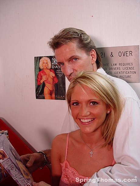 Teen Spring Thomas swallowing fat penii through a gloryhole in cuckold scene - xxx porn gallery #49517 in Amateur featuring Spring Thomas, Sophia Gently