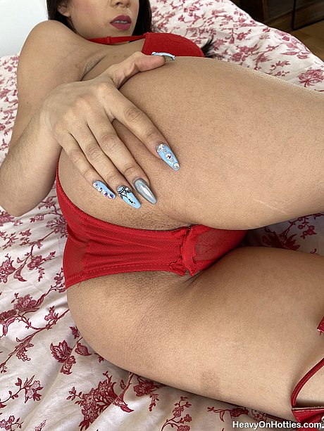 Slim amateur in red latex boots Giselle Montes reveals her humongous boobs - Image 3 of 20  in Teen category   featuring Giselle Montes 