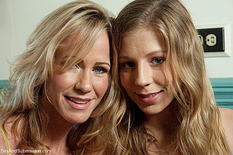 Lovely mom Simone Sonay & stepdaughter Chastity Lynn pose in hot outfits outside