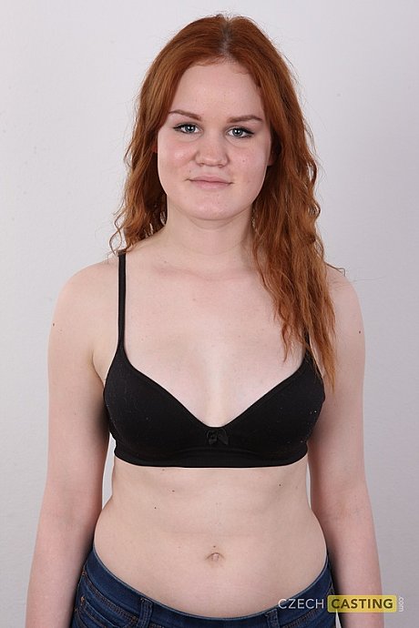Ginger amateur Barbora strips naked before spreading her legs on a stool - Image 6 of 20  in Close Up category   featuring Barbora 