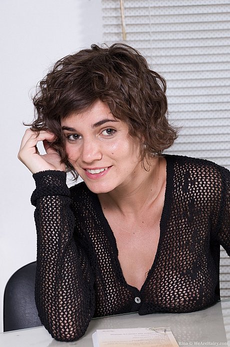 Sweet amateur Rina displays her tits and bushy beaver in a solo - Image 2 of 20  in Pussy category   featuring Rina 