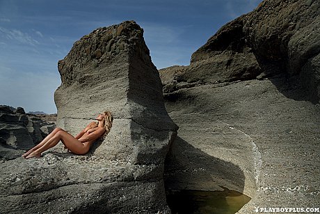 Pretty blondie model Alina Ilyina flaunts her great juggs in a desert - Image 13 of 18  in Model category   featuring Alina Ilyina 