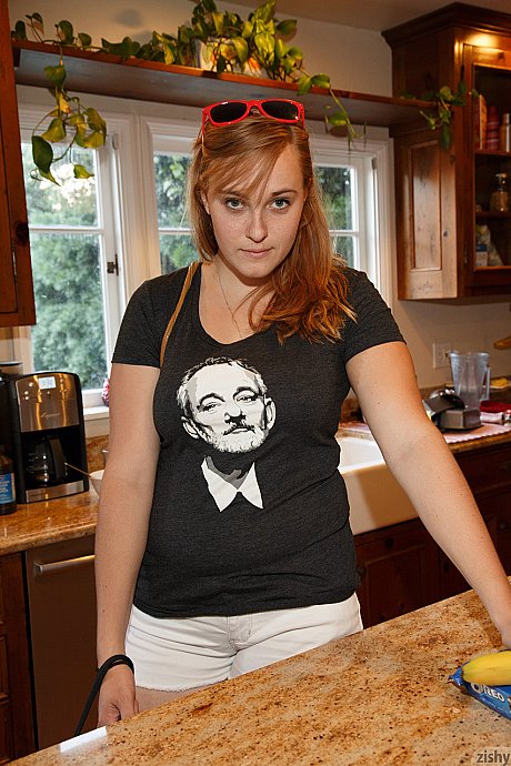 Chubby monstrous boobed American red hair Deirdre Collins strips & takes a shower - Gallery #28810