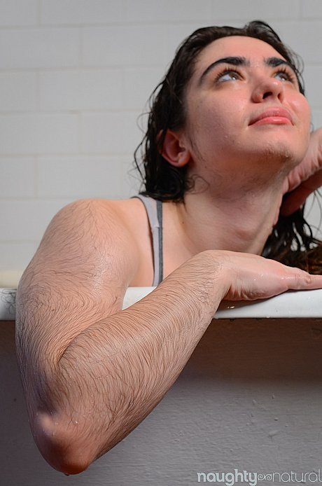 Furry seductress Kisa Fae strips in the bathtub and washes herself - Image 3 of 20  in Amateur category   featuring Kisa Fae 