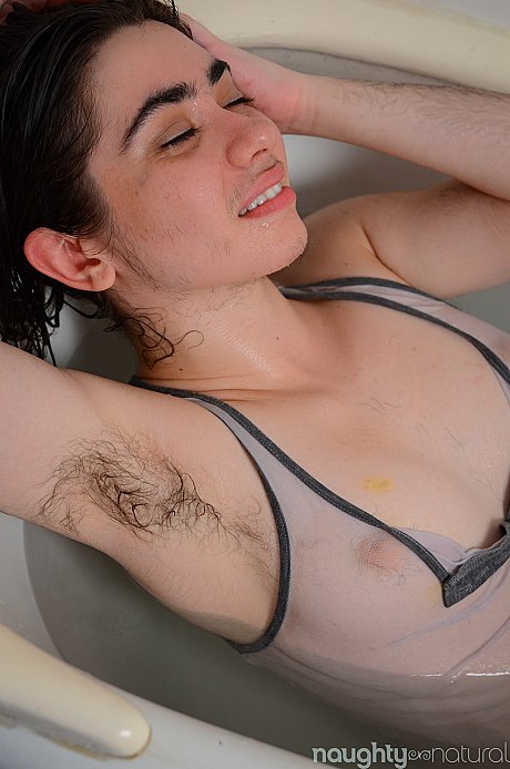 Furry seductress Kisa Fae strips in the bathtub and washes herself - Image 7 of 20  in Amateur category   featuring Kisa Fae 