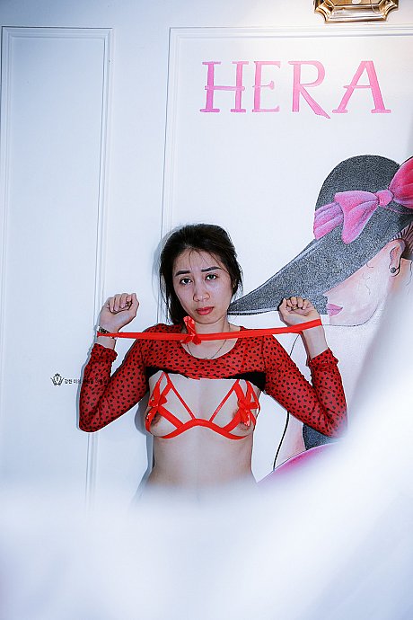 Pretty sweet oriental model touches a tiny rod before posing and stripping in a solo - Image 7 of 21  in Tiny Tits category  