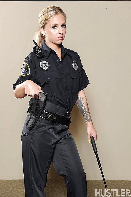 Solo skank GF lady Madelyn Monroe releasing titties from police uniform - Image 2 of 12  in Babe category   featuring Madelyn Monroe 