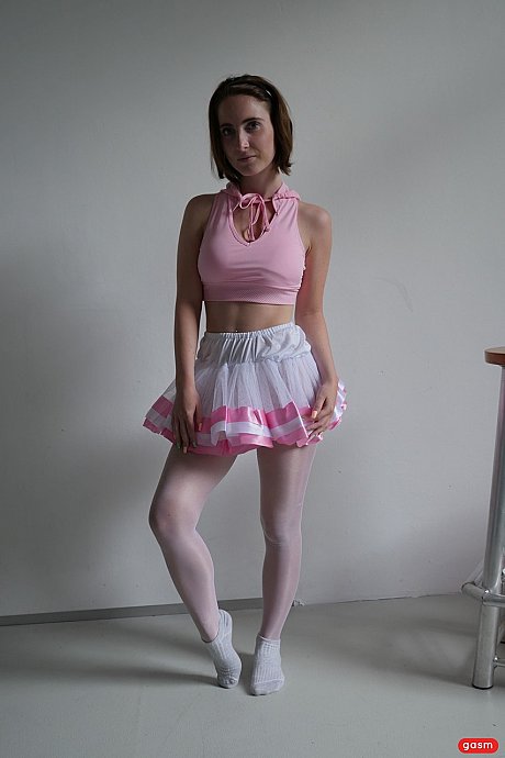 Brunette ballerina Lia Louise teases in her tutu & rides her dance instructor - Image 10 of 15  in Pantyhose category   featuring Lia Louise 