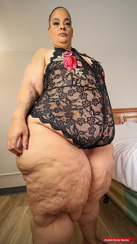 SSBBW Strawberrys Delight shows her monstrous behind in black undies - Image 4 of 12  in Close Up category   featuring Strawberrys Delight