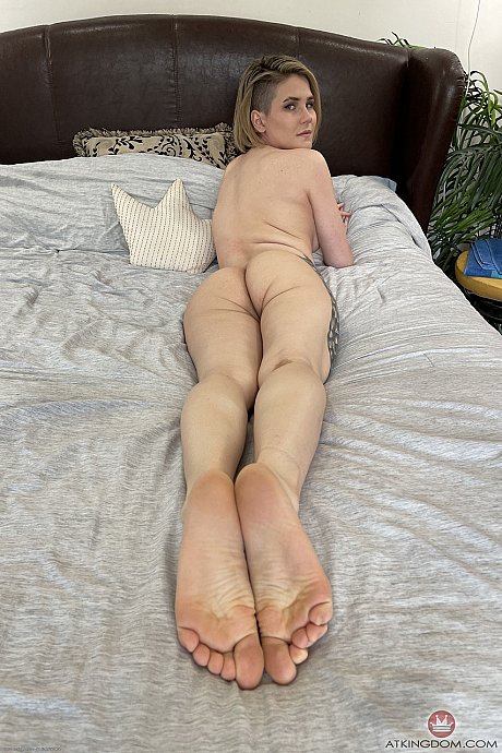 Blonde with a humongous booty Adalind Gray shows her inviting puffy snatch up close - Image 13 of 21  in Babe category   featuring Adalind Gray 